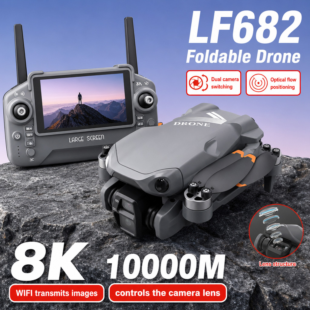 Drone Gimbal - Dron Aéreo LF682 con Cámaras Duales