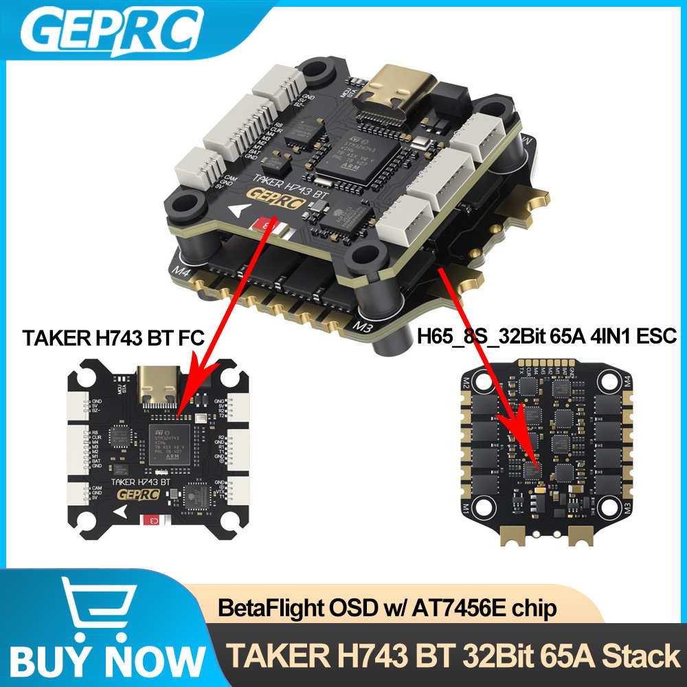 GEPRC TAKER H743 BT 32Bit 65A  - Drone Esc reseña y precio
